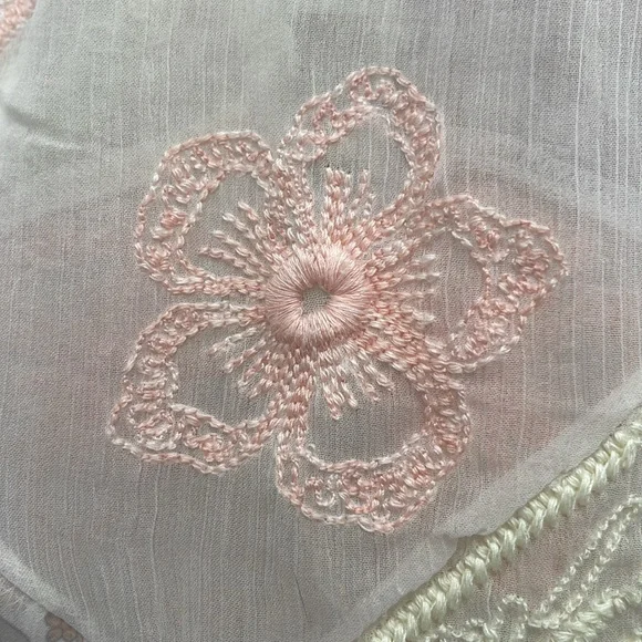 Free People Bloomfield Patchwork delicate sheer fabric tie front top - Picture 8 of 10